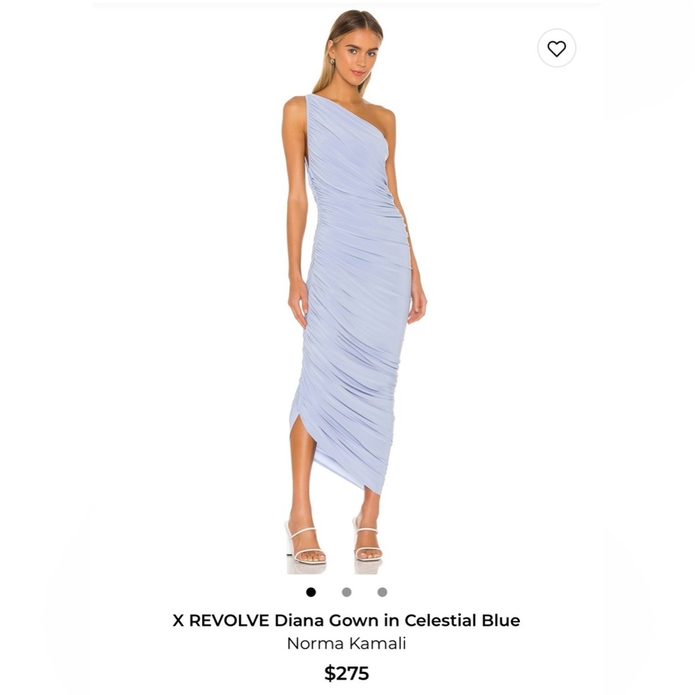 Normal Kamali Celestial Blue One Shoulder Dress, Size Small